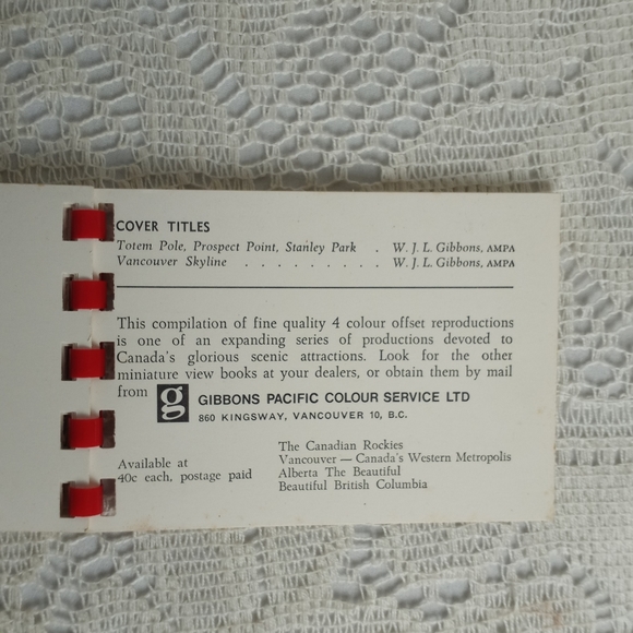 Vintage 2 Vancouver Canada Mini Albums Souvenir Butchart Gardens Spiral Bound - Picture 6 of 6